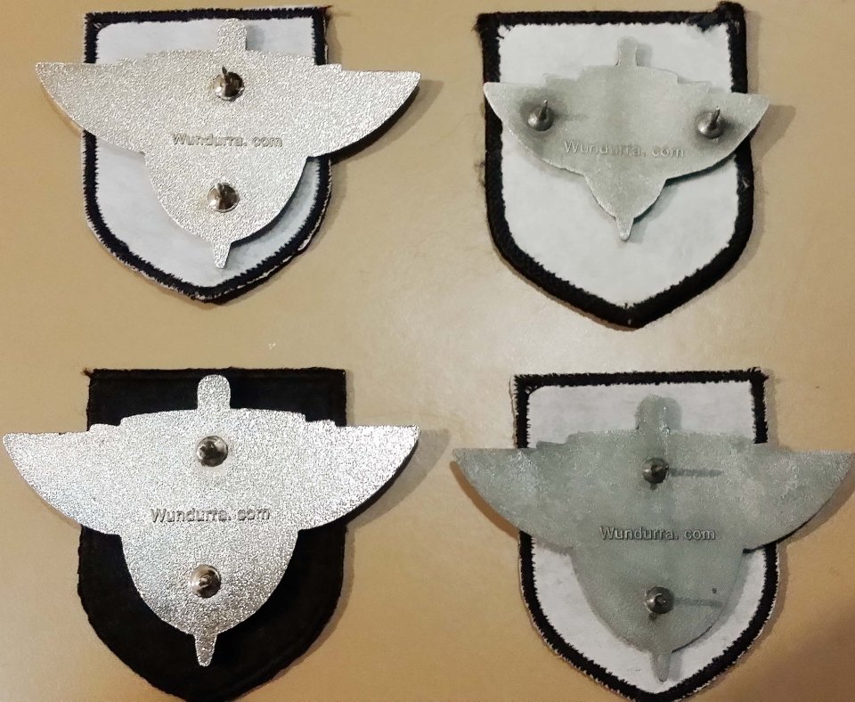 JATC hat badge variants 1 to 4 verso from CBBooks