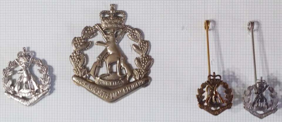 RAR Band items, size comparison